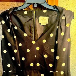 Kate Spade Black/Cream Polka Dot Dress in excellent condition. Size 14